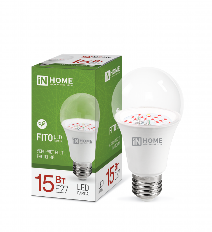 Лампа светодиодная LED-A60-FITO 15Вт 230В Е27 IN HOME