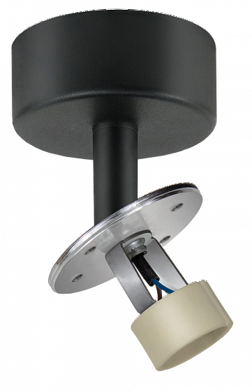 Основание для потолочного светильника GU10 с регулируемым наклоном черное Фарлайт