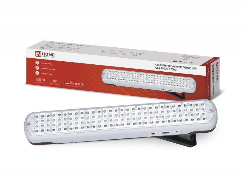 Светильник светодиодный аварийный СБА 1093С-120DC 120LED Li-ion DC IN HOME